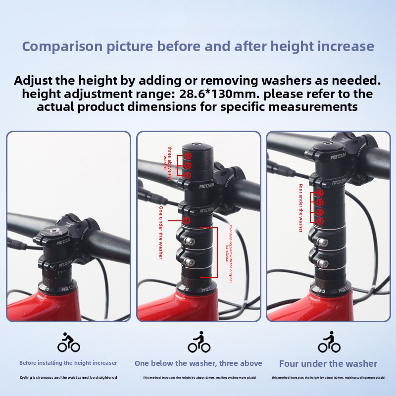 Aluminum alloy handlebar heigh – Stem Extender Tube Bewertung und Preis
