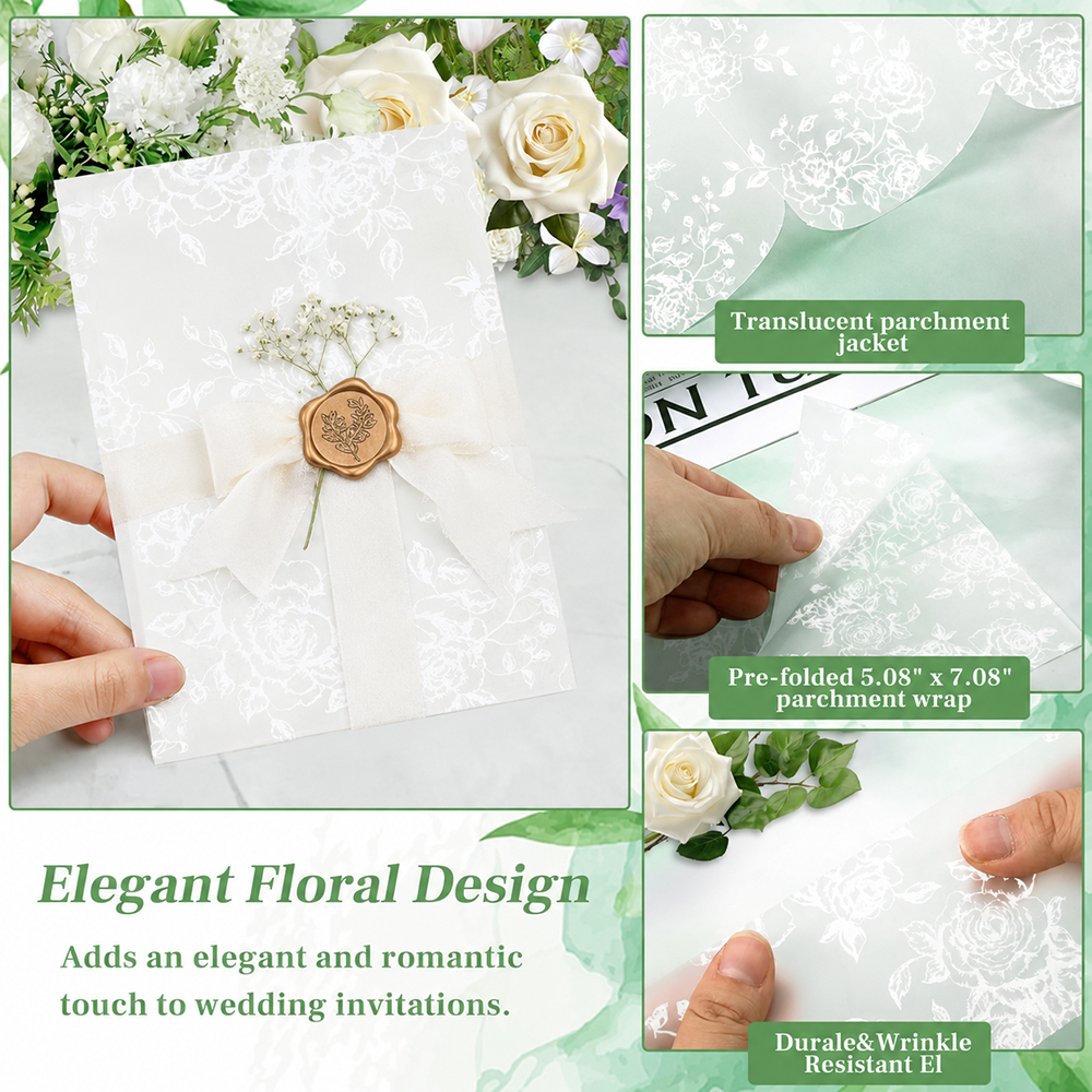 Wedding Invitation Kit,vellum  – Baby Breath Dried Bewertung und Preis
