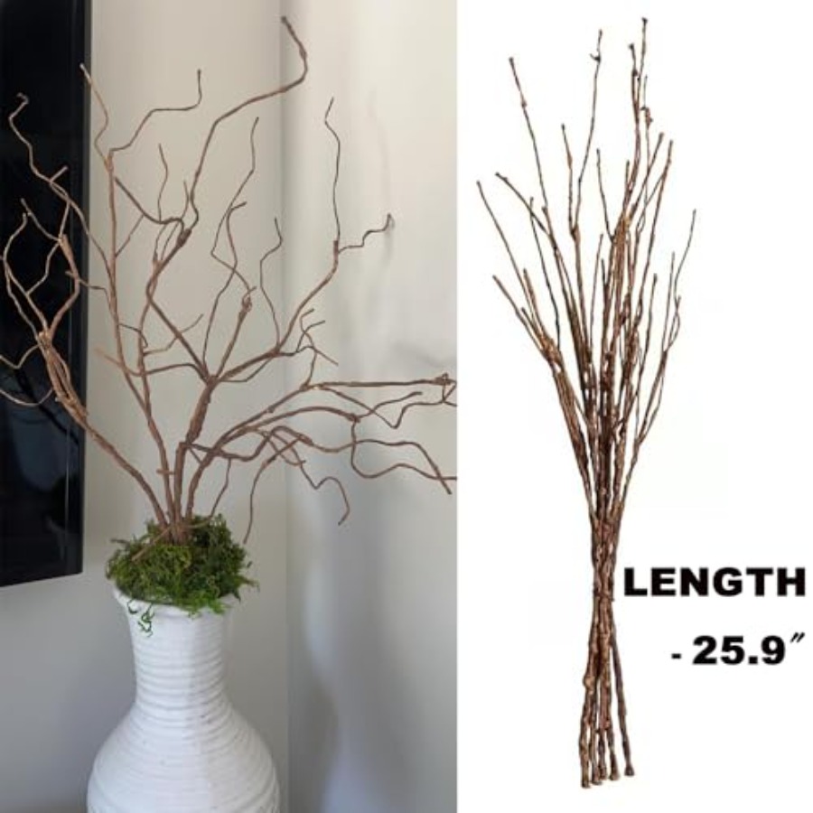 5PCS Artificial Lifelike Curly – Branch Curly Willow Bewertung und Preis